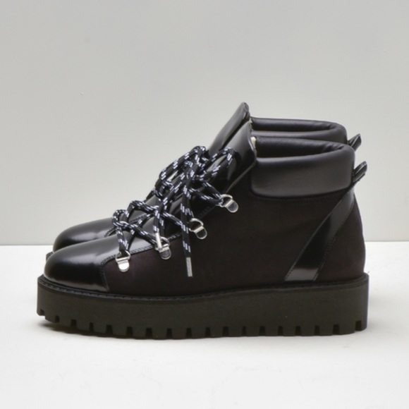 Ganni Alma Leather + Suede Ankle Boots - Picture 2 of 3